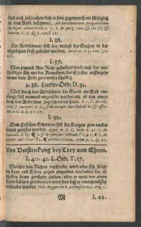Von Verstrickung bey Trey und Ehren