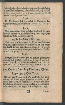 Von Verstrickung bey Trey und Ehren
