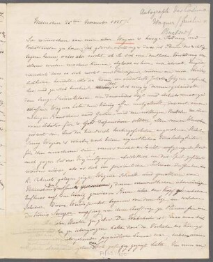 Cosima Wagner (1837 - 1930) Autographen: Brief von Cosima Wagner an N. N. - BSB Autogr.Cim. Wagner, Cosima