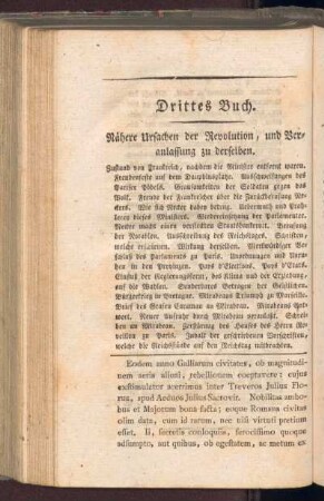 Drittes Buch. Nähere Ursachen der Revolution, und Veranlassung zu derselben