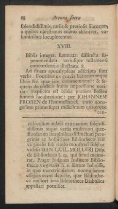 XVIII. Biblia integra: summata: distincta: superemendata: ...