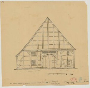 Bruchhausen (Kreis Höxter): Hof Johann Bremer. Huapthaus (Giebelansicht)