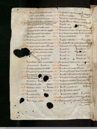 Kapitelverzeichnis Liber I