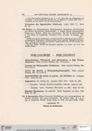 Philosophie (Nr. 903-908)