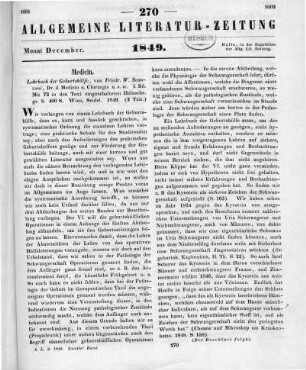Scanzoni, F. W.: Lehrbuch der Geburtshilfe. Bd. 1. Wien: Seidel 1849