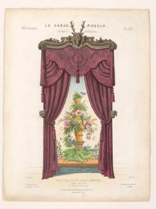 "Riche Croisée de Salle à Manger. Galerie vieux bois. Store de la maison Charles Leroy.", aus: Le Garde-meuble