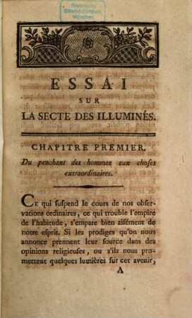 Essai sur la secte des Illuminés