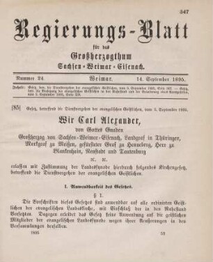 85. Gesetz, betreffend die Dienstvergehen der evangelischen Geistlichen