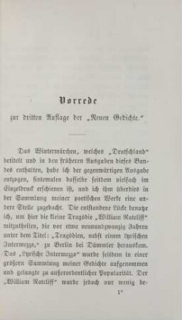 Vorrede zur dritten Auflage der "Neuen Gedichte"