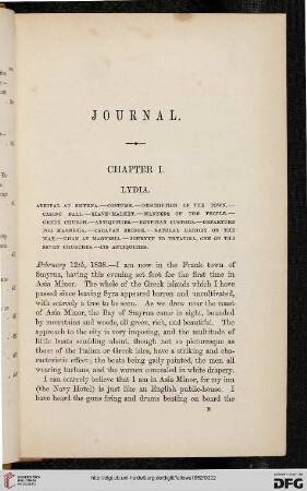 Chapter I: Lydia