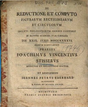 De Redvctione Et Compvto Figvrarvm Rectilinearvm Et Circvlorvm