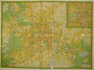 Karte mit den Linien der Berliner Verkehrs-A.G.