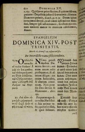 Evangelium Dominica XIV. Post Trinitatis.