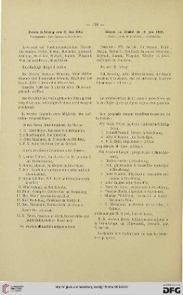 Vorstands-Sitzung vom 15. Juni 1892 / Séance du Comité du 15 juin 1892