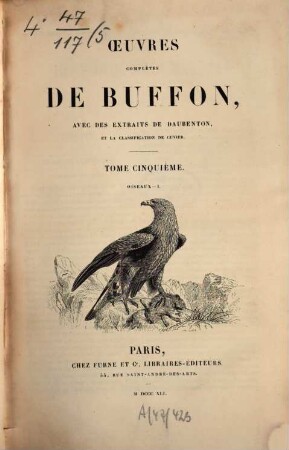 Oeuvres complètes. 5. Oiseaux. I. - 1841. - 653 S., 43 Taf.