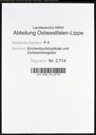 Zivilstandsregister von Pelkum (A 1813). (Gemeinde: Pelkum, Kreis Unna)