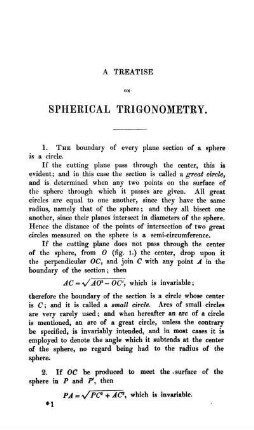 A Treatise on Spherical Trigonometry.