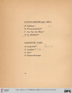 Kernstok, Karl (Nr. 73-76)