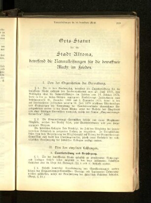 II. Von den einzelnen Leistungen.