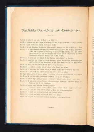 Druckfehler-Verzeichniß und Ergänzungen.