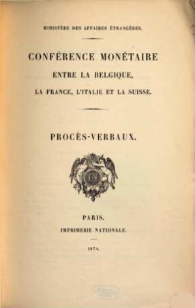 Procès-verbaux, 1874