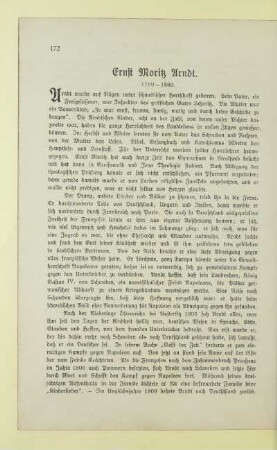 Ernst Moritz Arndt. 1769 - 1860