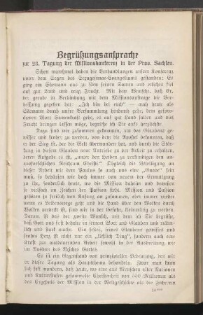 Begrüßungsansprache zur 28. Tagung der Missionskonferenz in der Prov. Sachsen