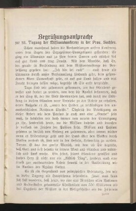 Begrüßungsansprache zur 28. Tagung der Missionskonferenz in der Prov. Sachsen