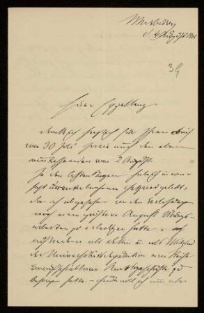 39: Brief von Fritz André an Gottlieb Planck, Marburg, 4.8.1905