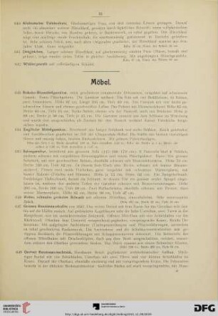 Möbel (Nr. 643-708)