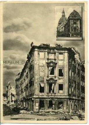 Zerstörte Rampische Straße in Dresden