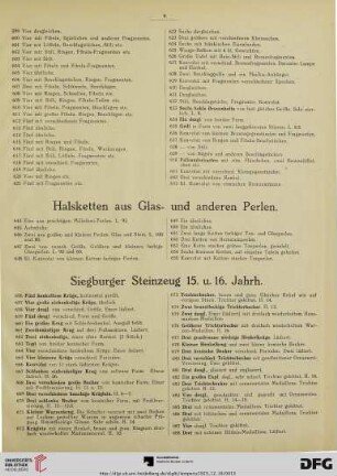 Halsketten aus Glas- und anderen Perlen (Nr. 644-655)