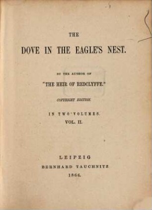 The dove in the eagle's nest : in two volumes, 2