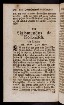 378- 386, XVI. Sigismundus de Kollonitsch