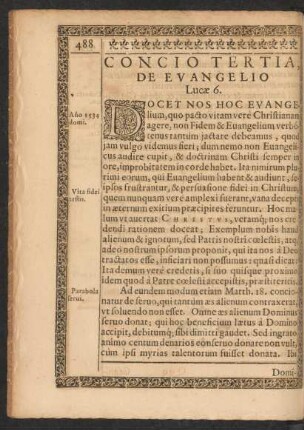Concio Tertia ...