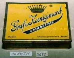 Blechdose für "Graf v. Koenigsmarck 50 Stück. Türkische Cigarettenfabrik "ASKAH."