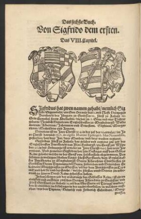 Von Sigfrido dem ersten. Das VIII. Capitel.