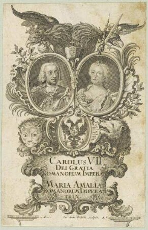 Doppelbildnis Carolvs VII, Romanorvm Imperator, und der Maria Amalia, Romanorvm Imperatrix