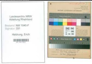 Entnazifizierung Erich Heldrung , geb. 25.11.1904 (Zollsekretaer)