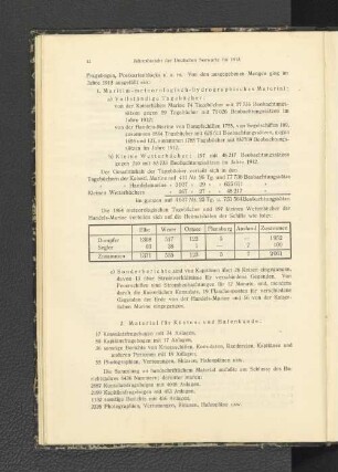 1. Maritim-meteorologisch-hydrographisches Material