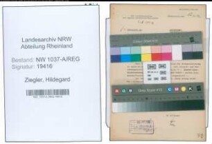 Entnazifizierung Hildegard Ziegler , geb. 00.00.0000 ()