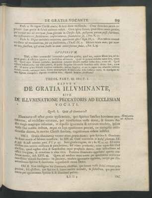 Caput V. De Gratia Illuminante, Sive De Illuminatione Peccatoris Ad Ecclesiam Vocati