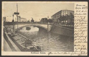 Ansichtskarte Landwehrkanal und Kottbusser Brücke [1/2]
