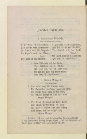 Zweites Schuljahr.