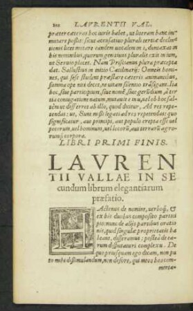 Laurentii Vallae In Secundum librum elegantiarum ...
