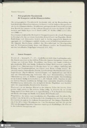 4. Petrographische Charakteristik der Graugneise und des Glimmerschiefers