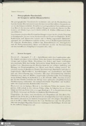 4. Petrographische Charakteristik der Graugneise und des Glimmerschiefers