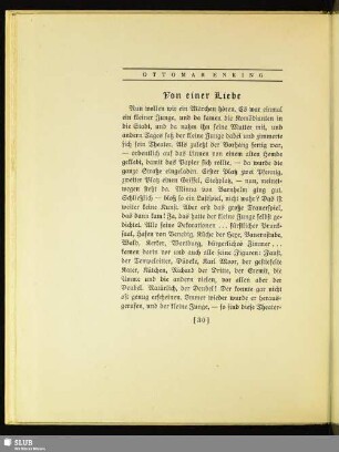 Ottomar Enking: Von einer Liebe