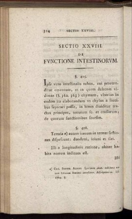 Sectio XXVIII. De Functione Intestinorum