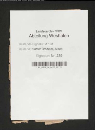 Verzeichnis von Archivalien zur Güterverwaltung.